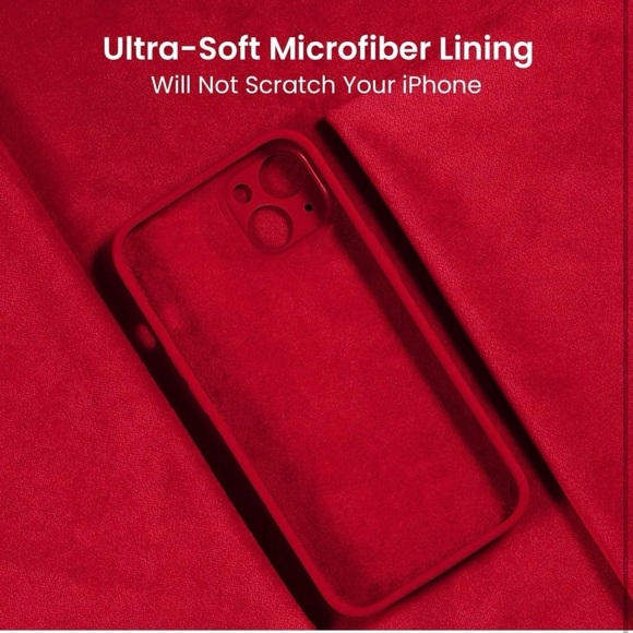 FireNova iPhone 13 Case, Silicone Phone Case Deep Red - Picture 3 of 9